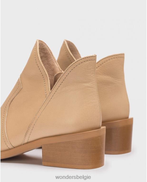 natuurlijk schoenen 6X06D258 natuurlijke cava enkellaars vrouwen Wonders