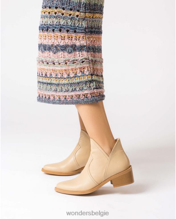 natuurlijk schoenen 6X06D258 natuurlijke cava enkellaars vrouwen Wonders