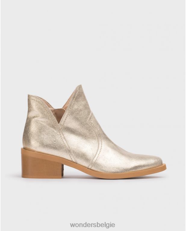 platina schoenen 6X06D52 platina gouden cava enkellaars vrouwen Wonders