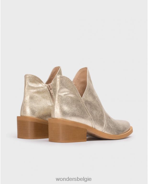 platina schoenen 6X06D52 platina gouden cava enkellaars vrouwen Wonders