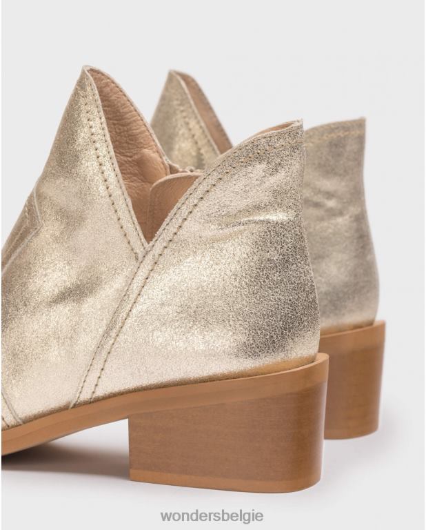 platina schoenen 6X06D52 platina gouden cava enkellaars vrouwen Wonders