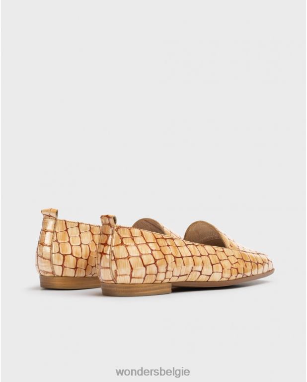 cuero schoenen 6X06D418 cuero platte leren schoen met reliëf vrouwen Wonders