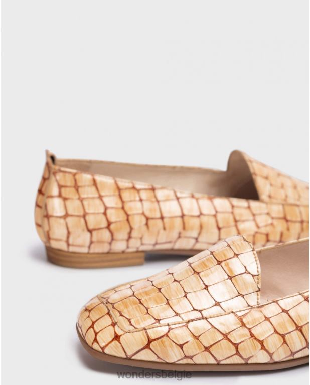 cuero schoenen 6X06D418 cuero platte leren schoen met reliëf vrouwen Wonders