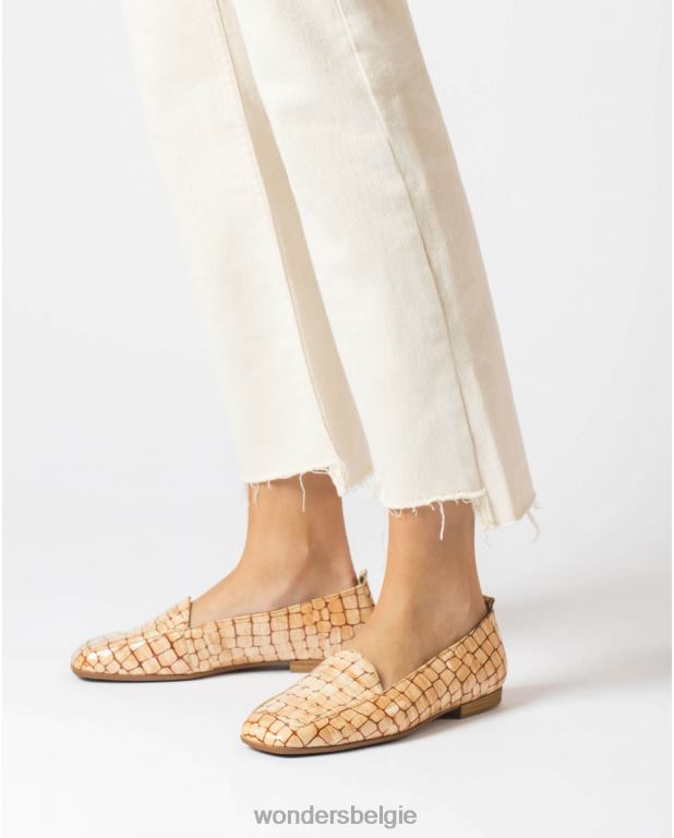 cuero schoenen 6X06D418 cuero platte leren schoen met reliëf vrouwen Wonders