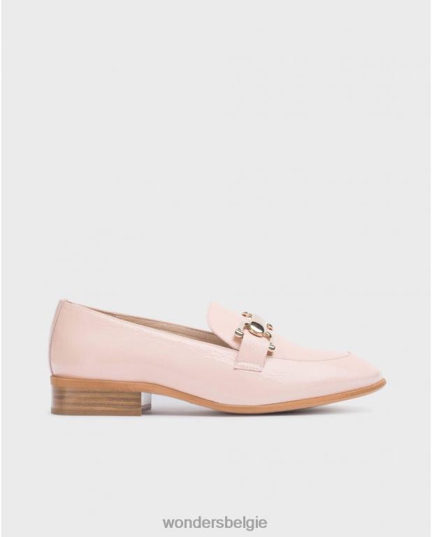 roos schoenen 6X06D236 rosa roze ermes mocassin vrouwen Wonders