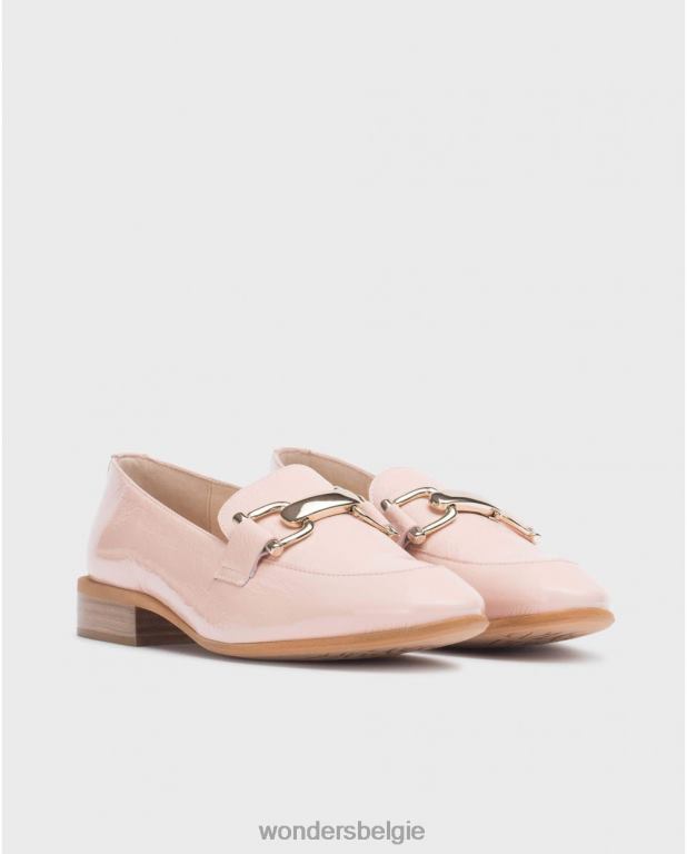 roos schoenen 6X06D236 rosa roze ermes mocassin vrouwen Wonders
