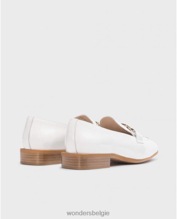 uit schoenen 6X06D235 gebroken witte ermes mocassin vrouwen Wonders