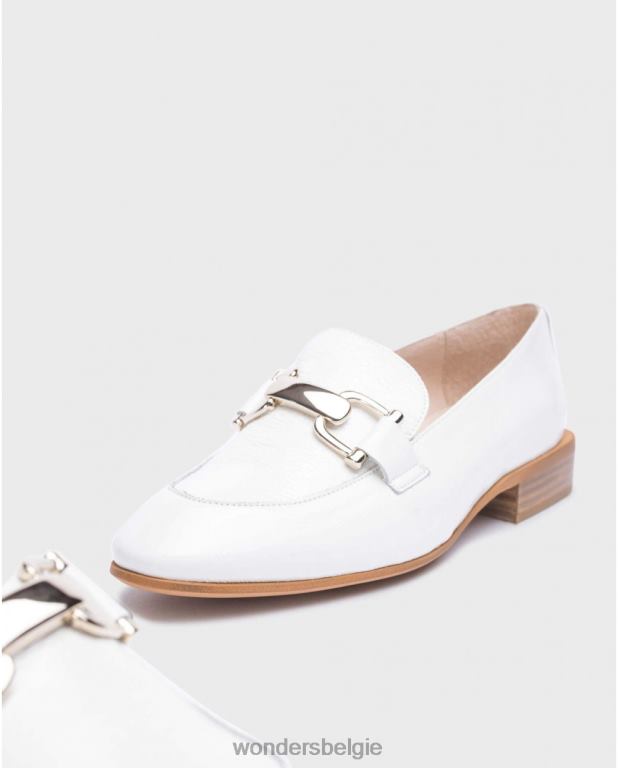 uit schoenen 6X06D235 gebroken witte ermes mocassin vrouwen Wonders