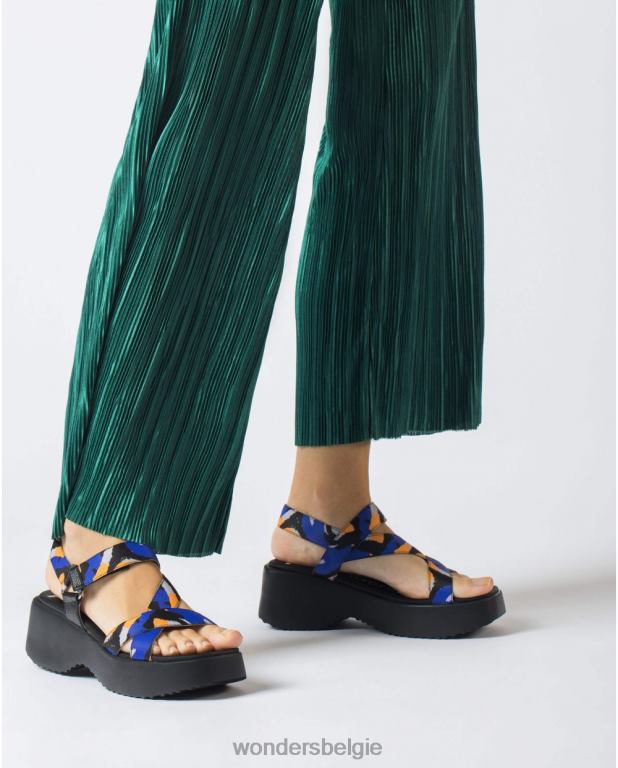 azul/neger schoenen 6X06D286 azul/negerblauwe lisa sandaal vrouwen Wonders