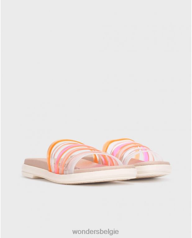 blanco schoenen 6X06D253 blanco witte zebra sandaal vrouwen Wonders