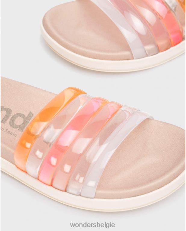 blanco schoenen 6X06D253 blanco witte zebra sandaal vrouwen Wonders