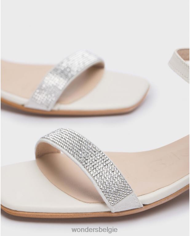 blanco/uit schoenen 6X06D30 blanco/gebroken witte marian sandaal vrouwen Wonders