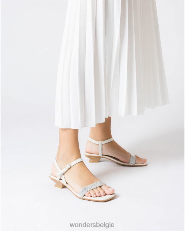 blanco/uit schoenen 6X06D30 blanco/gebroken witte marian sandaal vrouwen Wonders