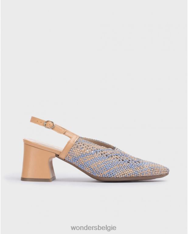 blauw/zand schoenen 6X06D143 blauw/zand zwarte lexi schoen vrouwen Wonders