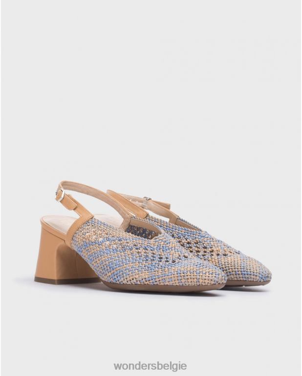 blauw/zand schoenen 6X06D143 blauw/zand zwarte lexi schoen vrouwen Wonders