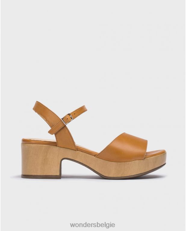 conac schoenen 6X06D317 conac leren sleehak sandaal vrouwen Wonders