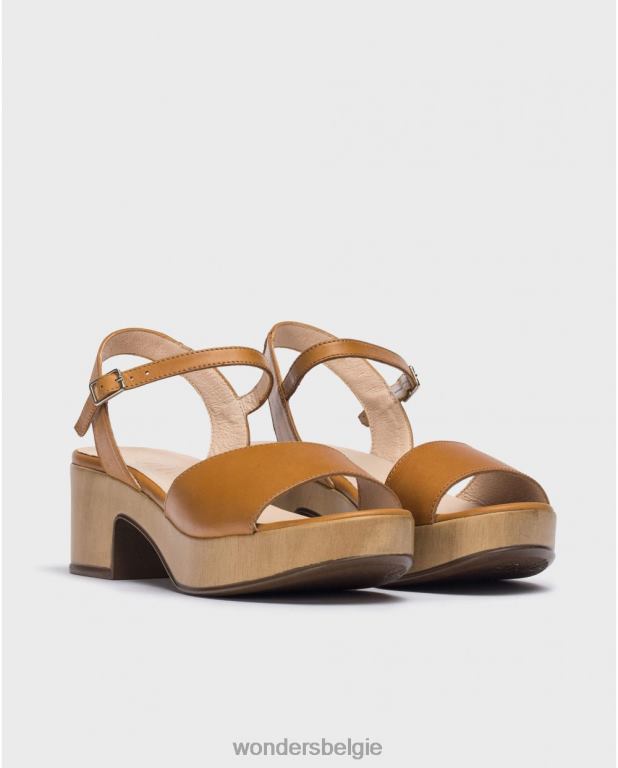 conac schoenen 6X06D317 conac leren sleehak sandaal vrouwen Wonders