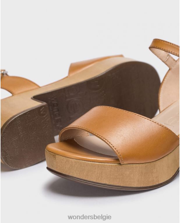 conac schoenen 6X06D317 conac leren sleehak sandaal vrouwen Wonders