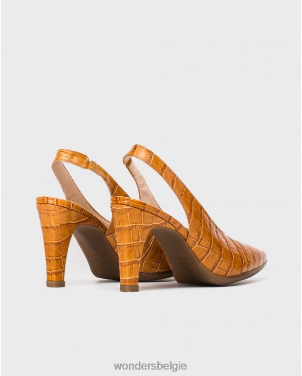 conac schoenen 6X06D415 conac mock-krokodilschoen zonder rug vrouwen Wonders