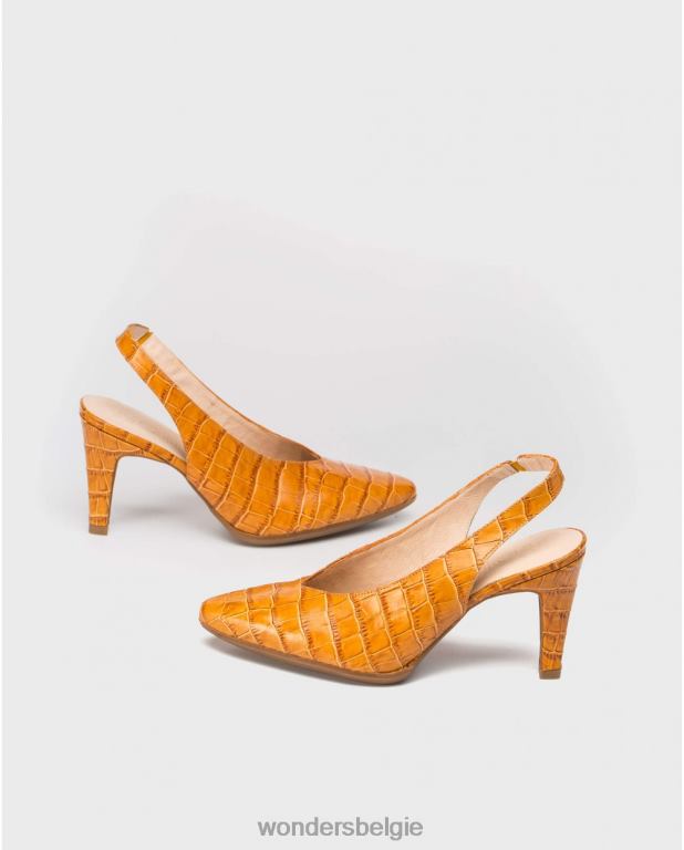 conac schoenen 6X06D415 conac mock-krokodilschoen zonder rug vrouwen Wonders