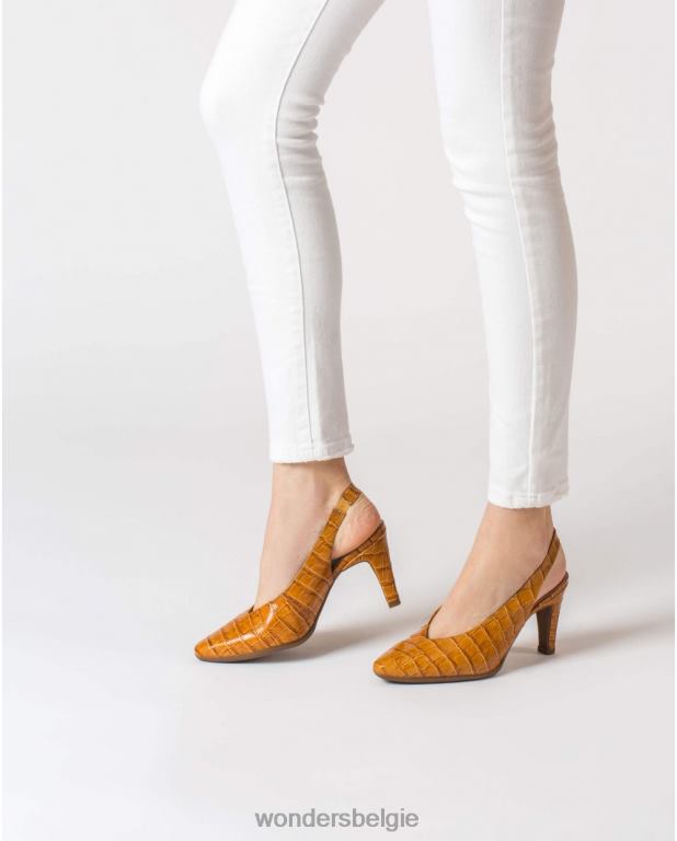 conac schoenen 6X06D415 conac mock-krokodilschoen zonder rug vrouwen Wonders