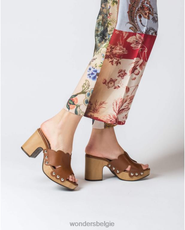 cuero schoenen 6X06D410 cuero cuero lederen plateauklomp vrouwen Wonders