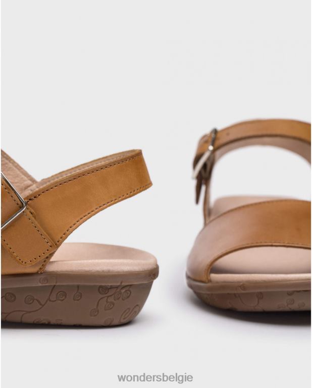 cuero schoenen 6X06D440 cuero platte leren sandaal vrouwen Wonders