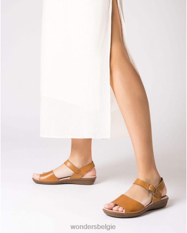 cuero schoenen 6X06D440 cuero platte leren sandaal vrouwen Wonders