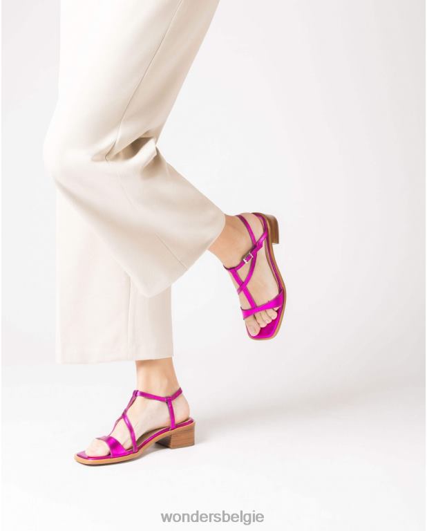 fuxia schoenen 6X06D338 fuxia fuchsia aurora sandaal vrouwen Wonders