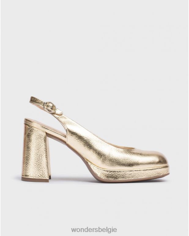 goud schoenen 6X06D193 goud metallic lexi schoen vrouwen Wonders