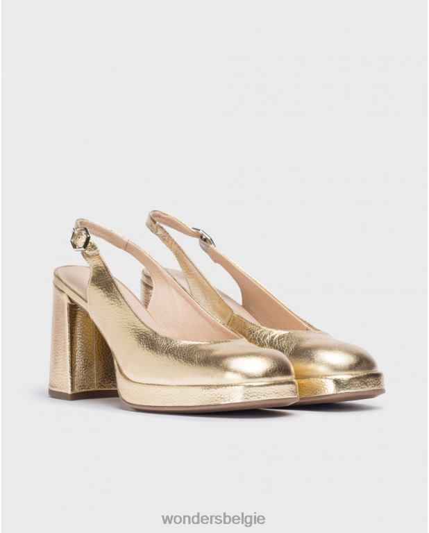 goud schoenen 6X06D193 goud metallic lexi schoen vrouwen Wonders