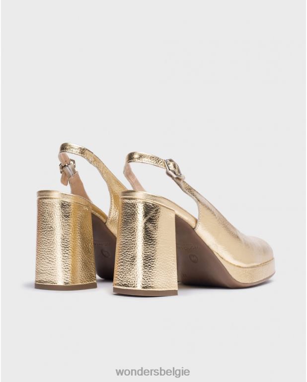 goud schoenen 6X06D193 goud metallic lexi schoen vrouwen Wonders