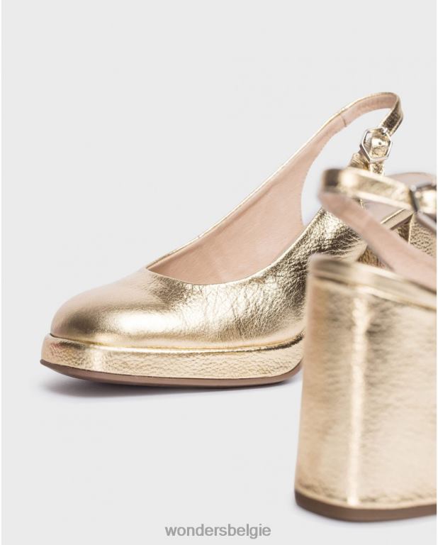 goud schoenen 6X06D193 goud metallic lexi schoen vrouwen Wonders