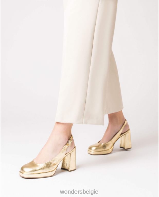 goud schoenen 6X06D193 goud metallic lexi schoen vrouwen Wonders