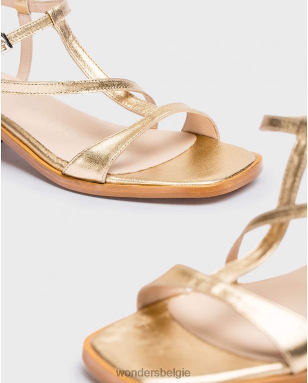 goud schoenen 6X06D339 gouden metallic aurora sandaal vrouwen Wonders