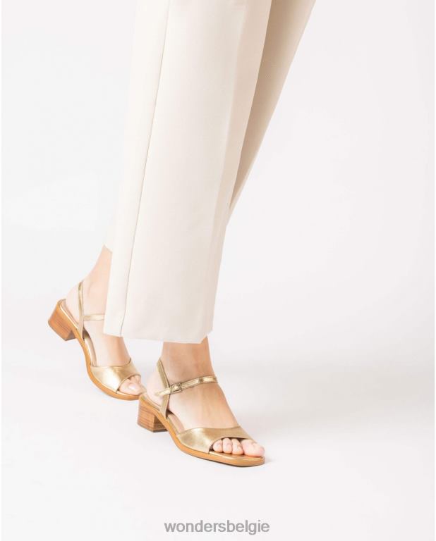 goud schoenen 6X06D342 goud metallic lumina sandaal vrouwen Wonders