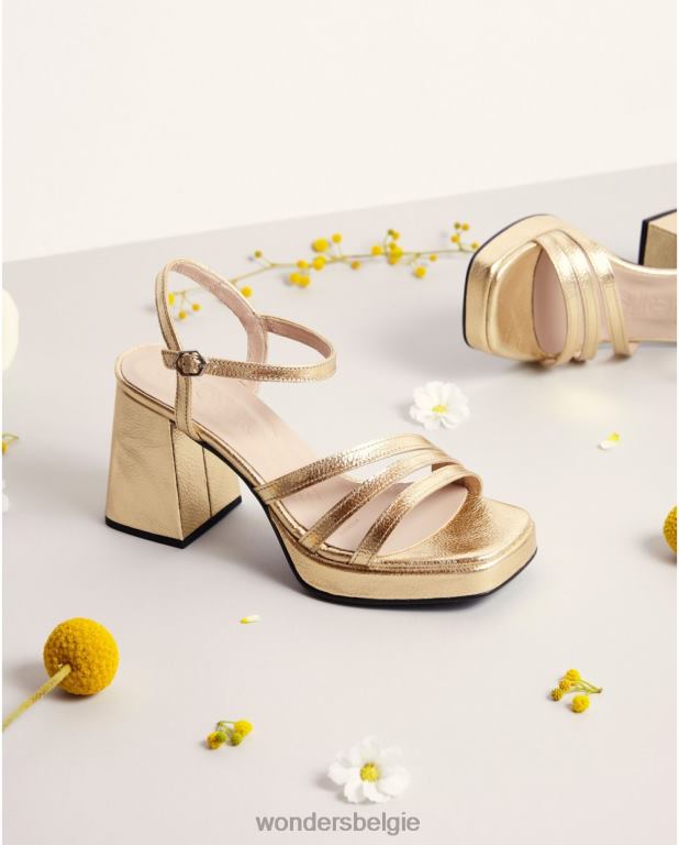 goud schoenen 6X06D49 gouden platina liefdessandaal vrouwen Wonders
