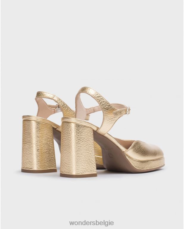 goud schoenen 6X06D50 goud blauwe schoenen vrouwen Wonders