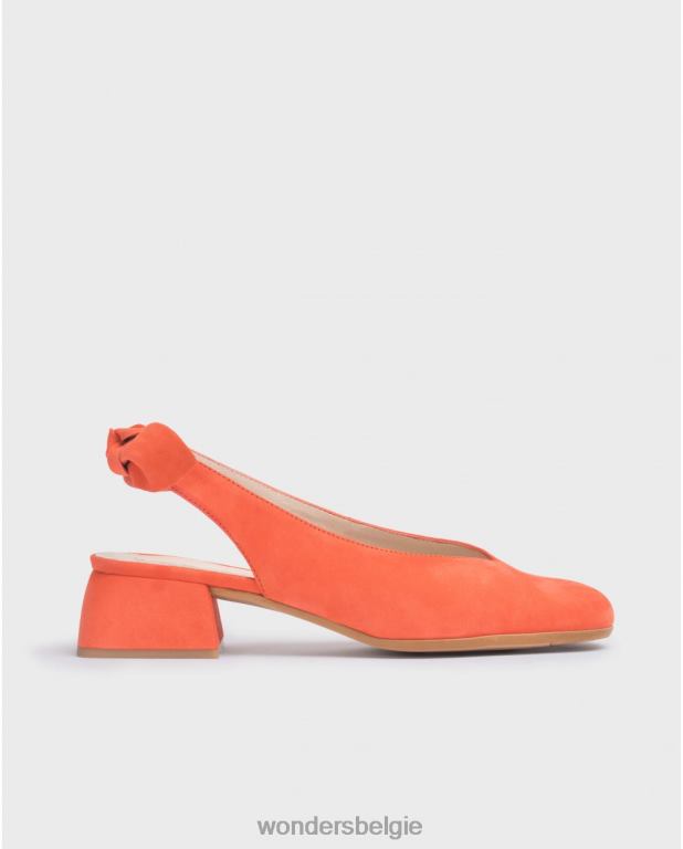 koraal schoenen 6X06D215 koraal oranje audrey schoen vrouwen Wonders