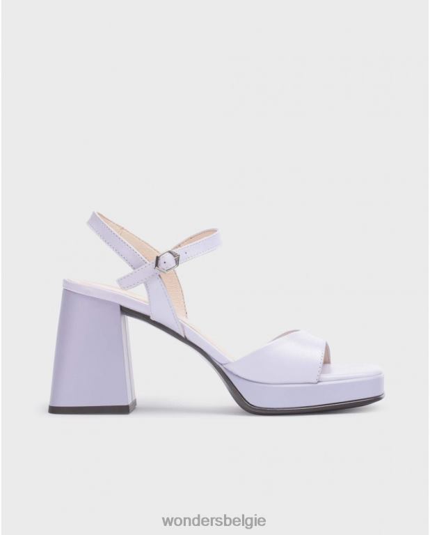 lavendel schoenen 6X06D111 lavendel zwarte lexi sandaal vrouwen Wonders