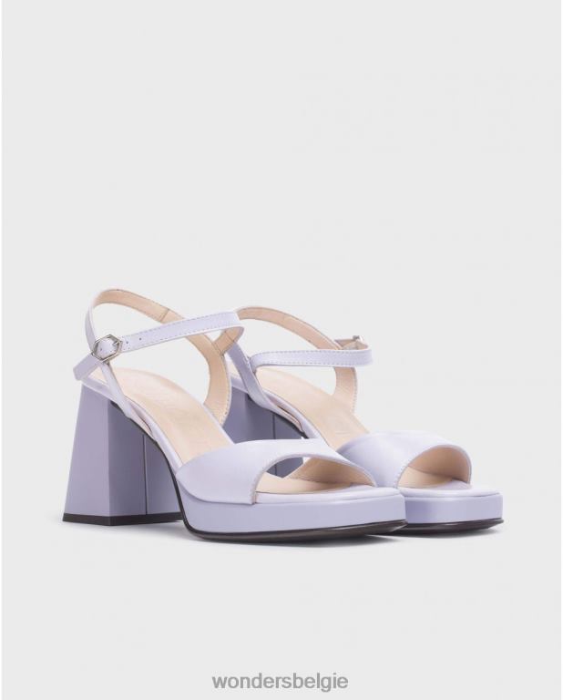 lavendel schoenen 6X06D111 lavendel zwarte lexi sandaal vrouwen Wonders