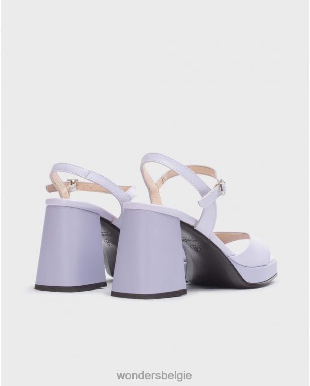 lavendel schoenen 6X06D111 lavendel zwarte lexi sandaal vrouwen Wonders