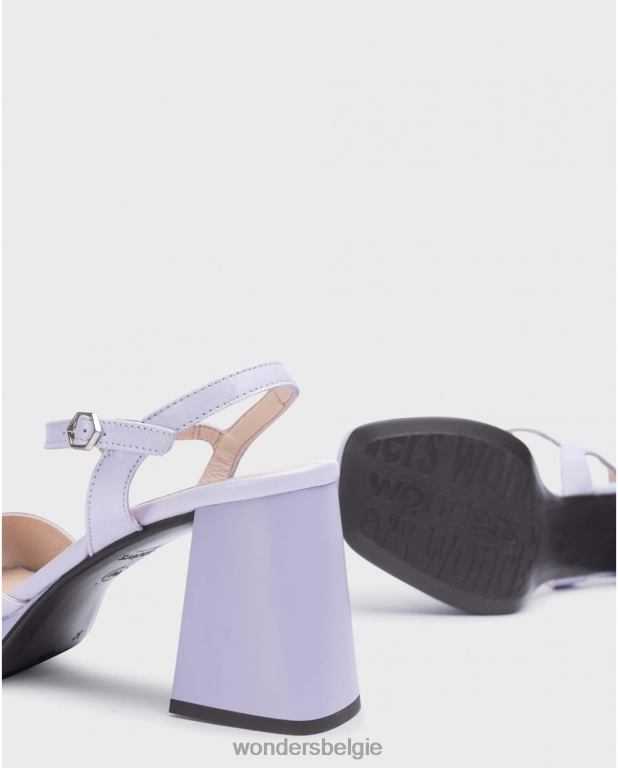 lavendel schoenen 6X06D111 lavendel zwarte lexi sandaal vrouwen Wonders