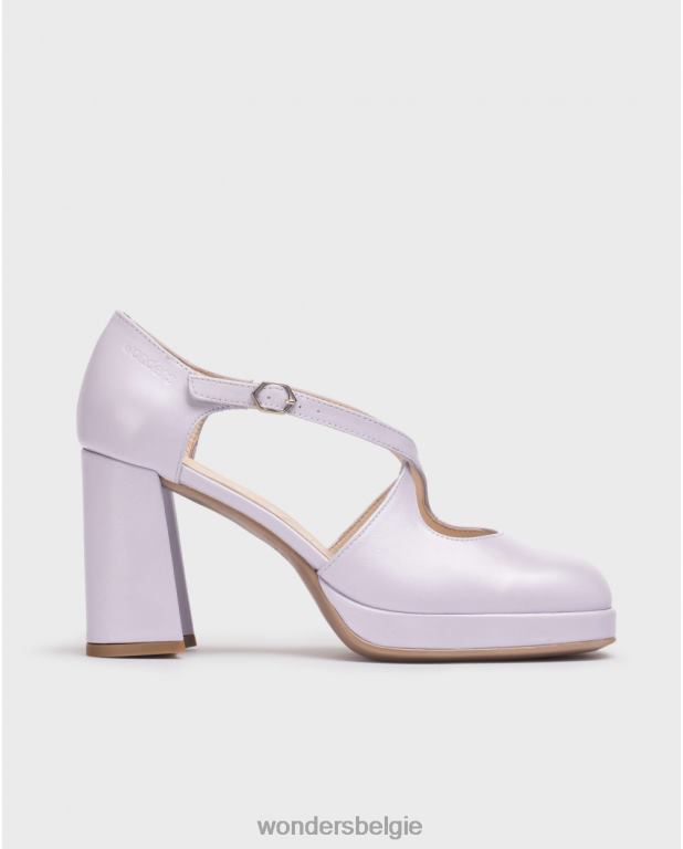 lavendel schoenen 6X06D113 lavendel zwarte lexi schoen vrouwen Wonders