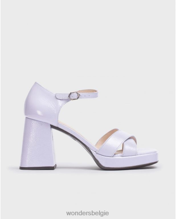 lavendel schoenen 6X06D16 lavendel zwarte julia sandaal vrouwen Wonders