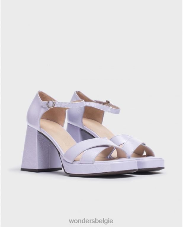 lavendel schoenen 6X06D16 lavendel zwarte julia sandaal vrouwen Wonders