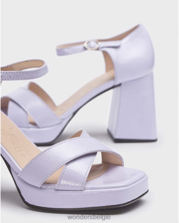 lavendel schoenen 6X06D16 lavendel zwarte julia sandaal vrouwen Wonders