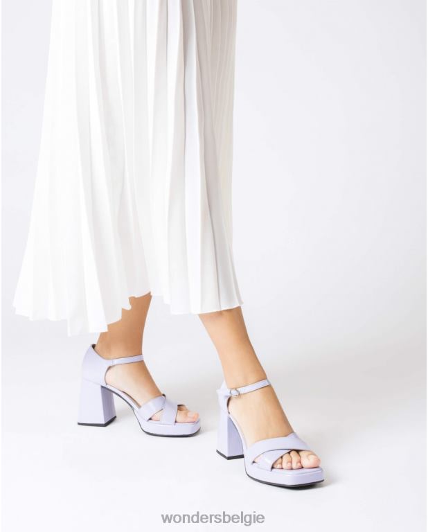 lavendel schoenen 6X06D16 lavendel zwarte julia sandaal vrouwen Wonders