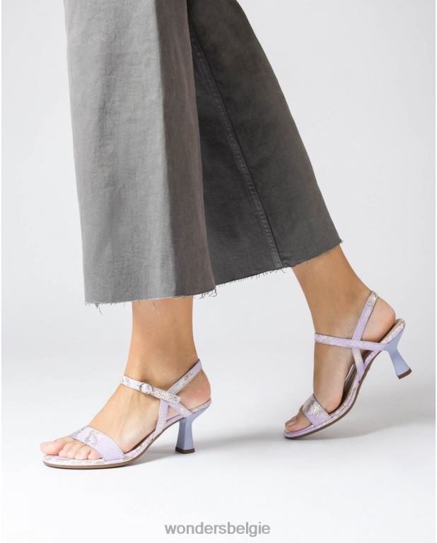 lavendel schoenen 6X06D65 lavendel violet coco sandaal vrouwen Wonders