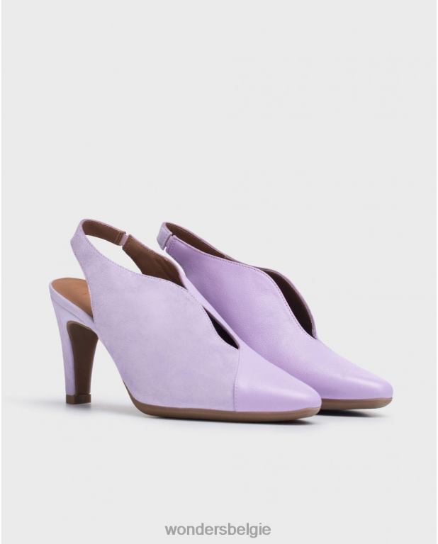 lila schoenen 6X06D416 lila v cut pumps vrouwen Wonders
